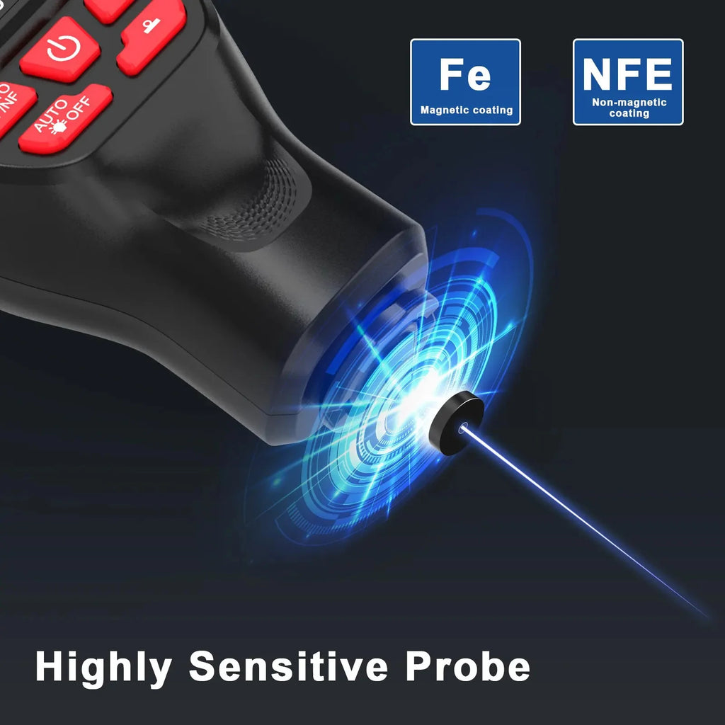 1Set HW300-MAX Coating High Precision Thickness Gauge Large Range Thickness Detection Paint Film Instrument