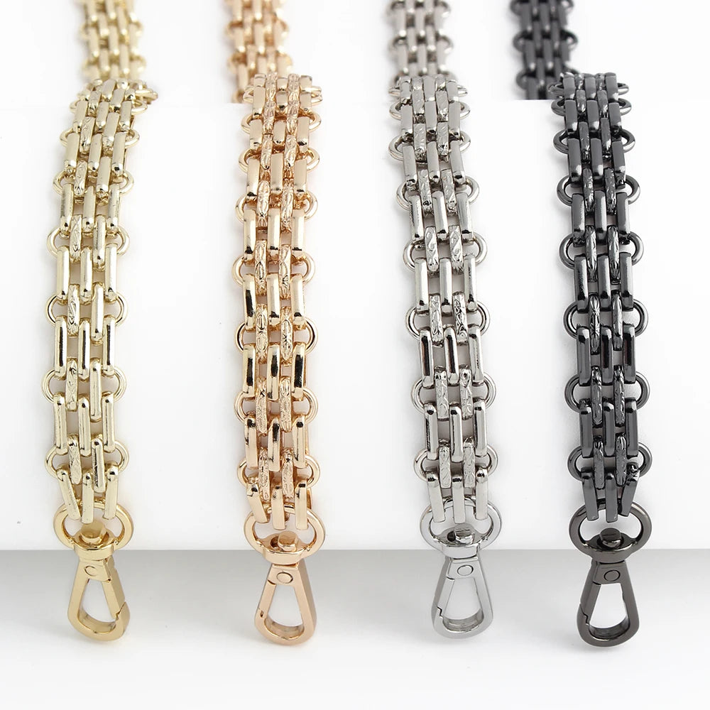 1Pc 30-60-100-120cm Metal Bag Chain Handbag Strap Chain Crossbody Bag Replacement Chains For Bags Part Accessories Bag Straps