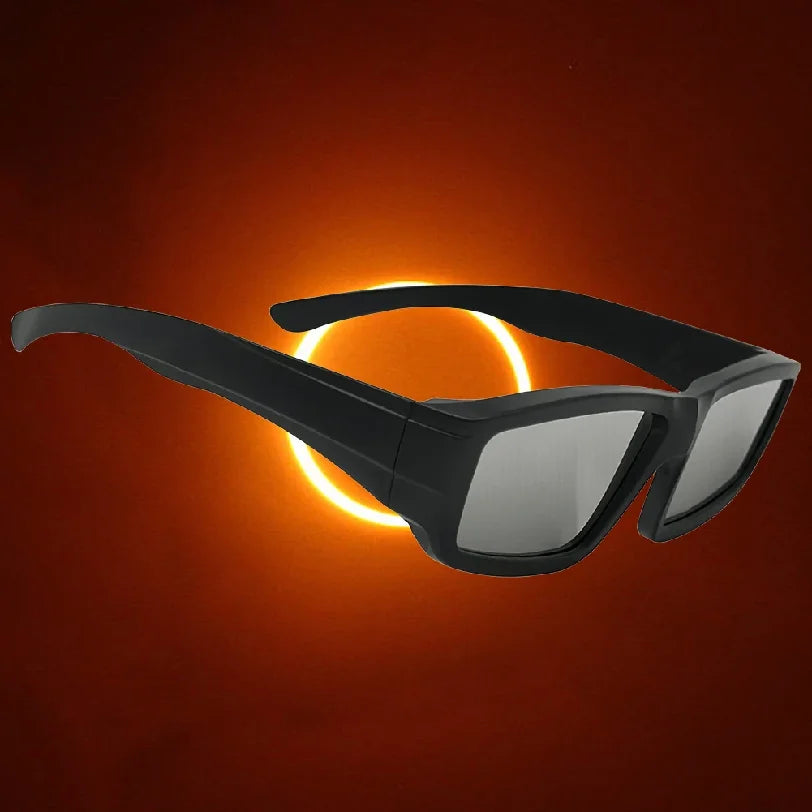 Safe Solar Eclipse Glasses Plastic Frame Professional Solar Viewer Shade For Direct Sun Observation Total Eclipse Eyewear
