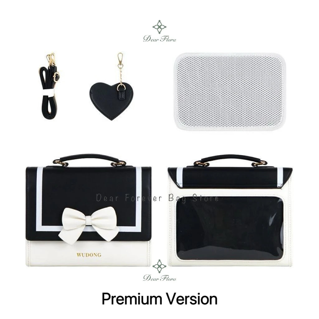 Y2K Premium Version Sweet Ita Bag Lolita Girl Transparent Bag Fashion Preppy Style Shoulder Crossbody Bag Kawaii Display Handbag
