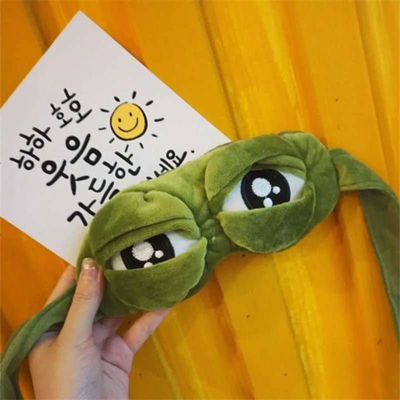 Funny Plush 3D Eye Mask Cute Anime Style Sleeping Cover Protable Soft Comfortable Blindfold for Rest Travel Holiday Gag Gift
