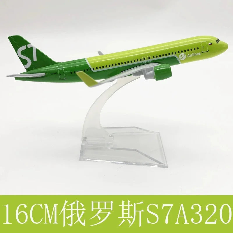 Aeroflot Model Plane Series 16cm Russian Airlines scale aircraft Siberia S7 Airplane Model Metal A320 /A330/A350/Mc-21 Plane Toy