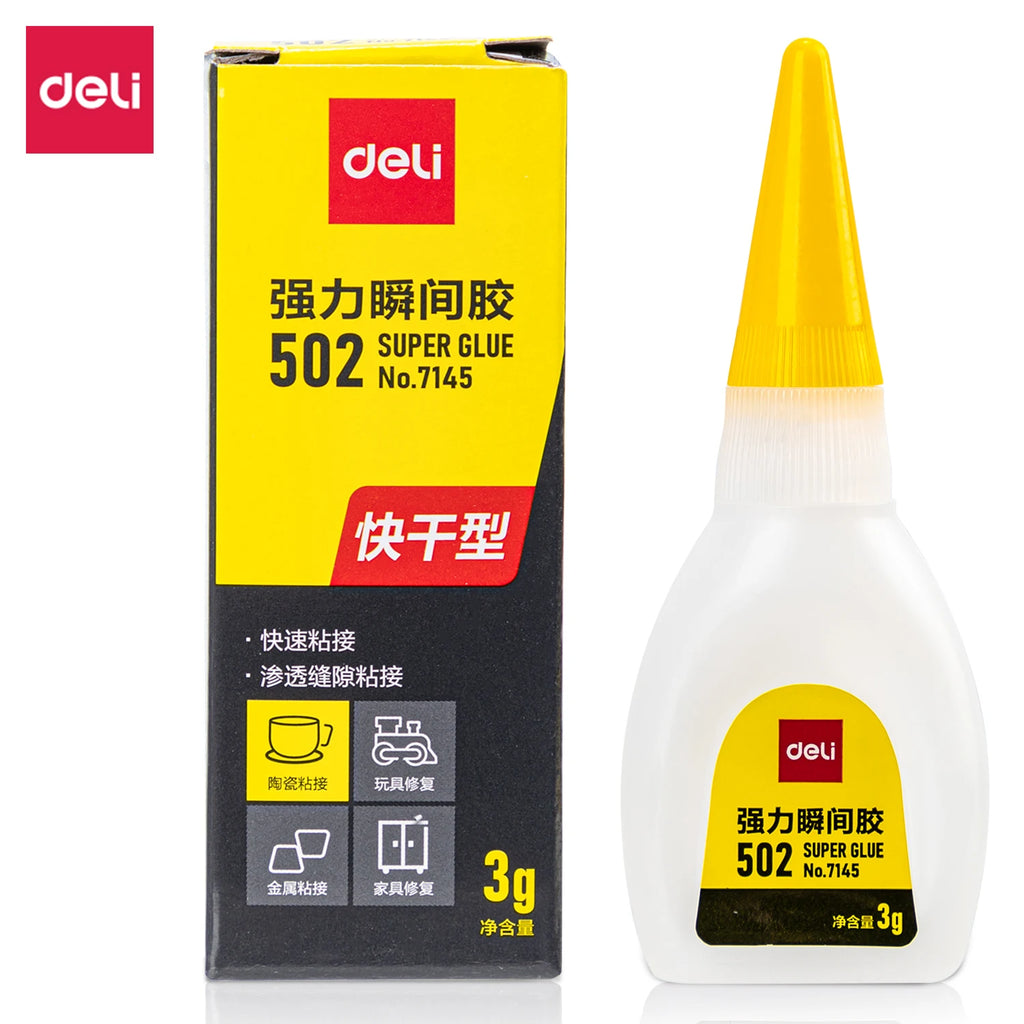 1/2/3pcs dym 502 Super Glue Quick-drying DYM Cyanoacrylate Instant Leather Rubber Wood Metal Strong Bond Liquid Adhesive Tool