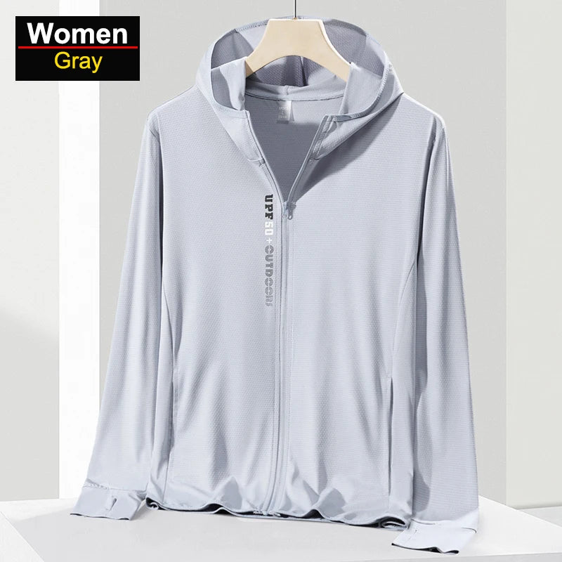 CHRLCK Women's Hiking Summer Jacket Women Camping Trekking Fishing Sun Protective Clothes Outdoor Sport Windbreaker Anti UV Coat