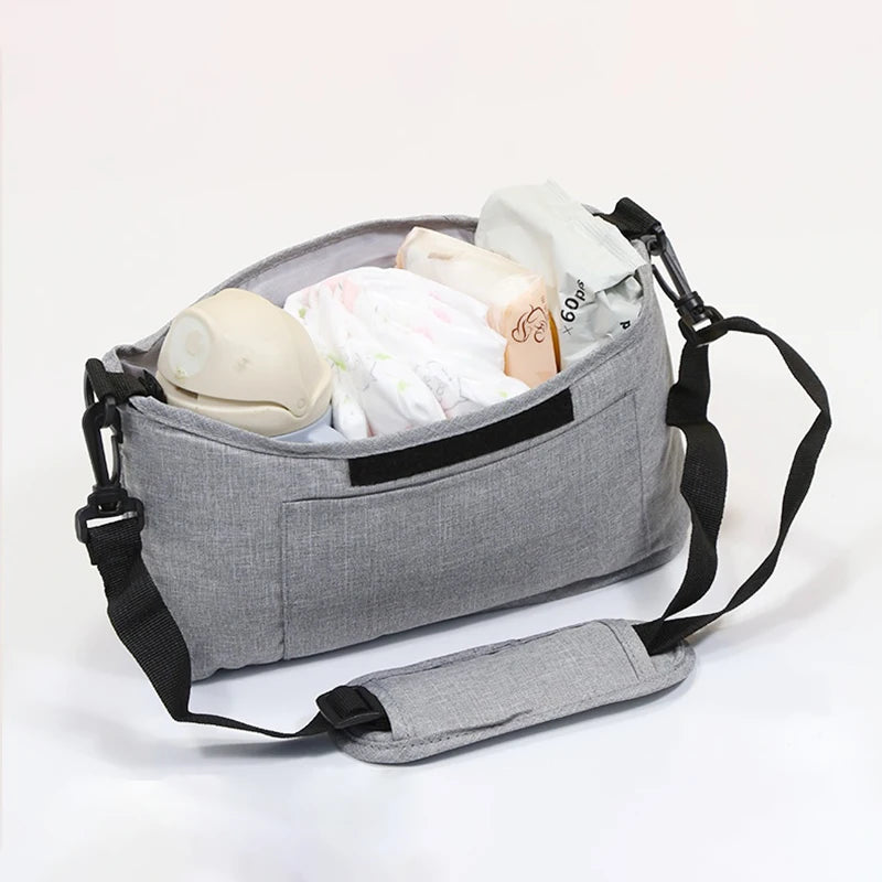 Baby Stroller Hanging Bag Large Capacity Baby Diaper Storage Bag Diaper Organizer Women's Shoulder Bags Portable Mommy Tote New