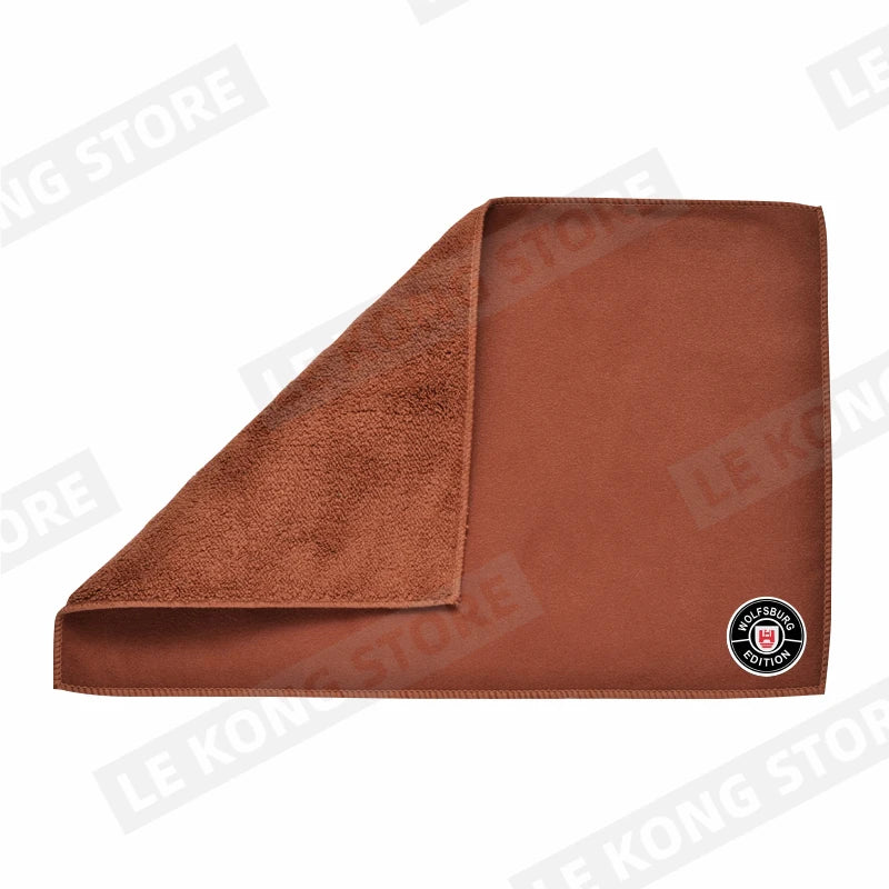 Car Wolfsburg Edition Logo Cleaning Drying Cloth Car Wash Towel Soft Wash Double Layer Rags For Touran Tiguan Golf Polo Jetta