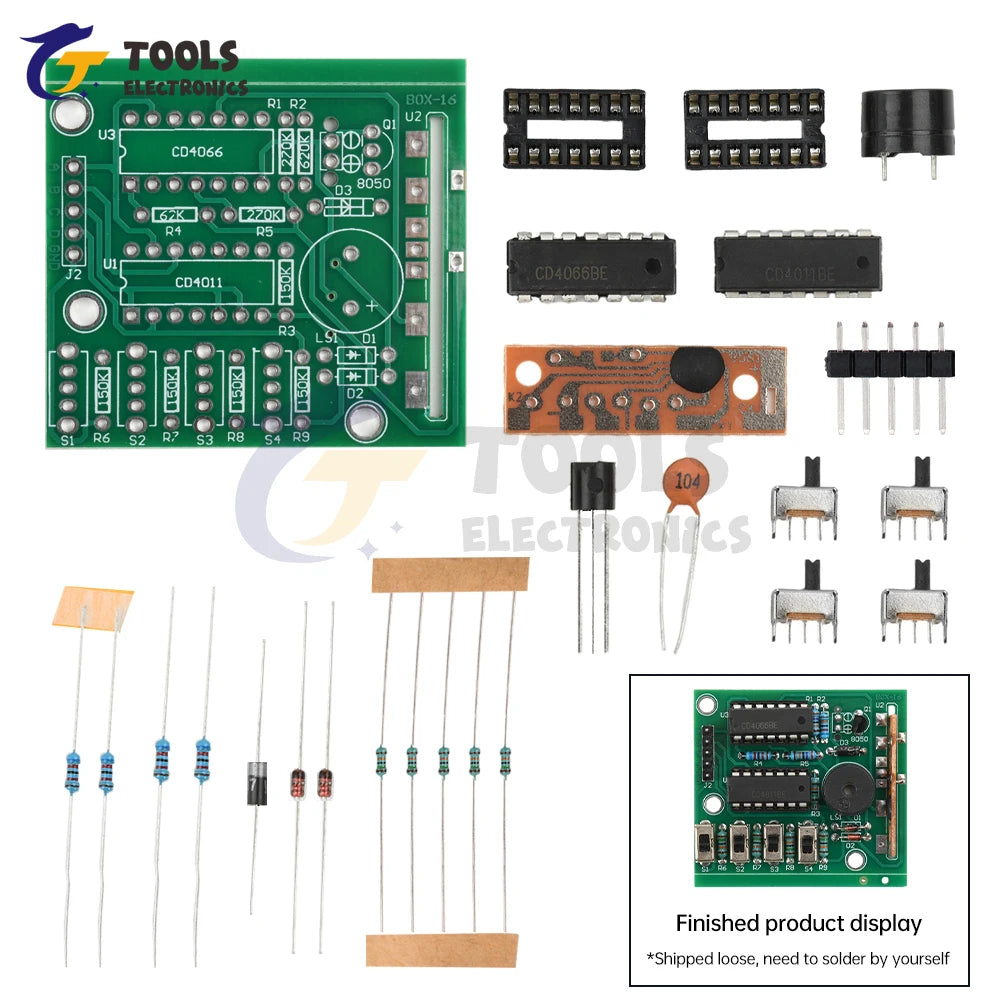 Electronics Soldering Kit 16 Music Box 16-Tone Electronic Module DIY Kit Parts Components Soldering Practice Learning Kits