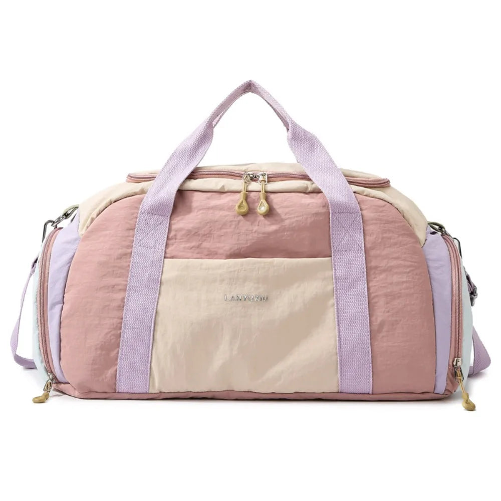 Yoga Gym Bag for Women Dry Wet Separation Large Capacity Sports Travel Duffle Bag Handbag Crossbody Bags