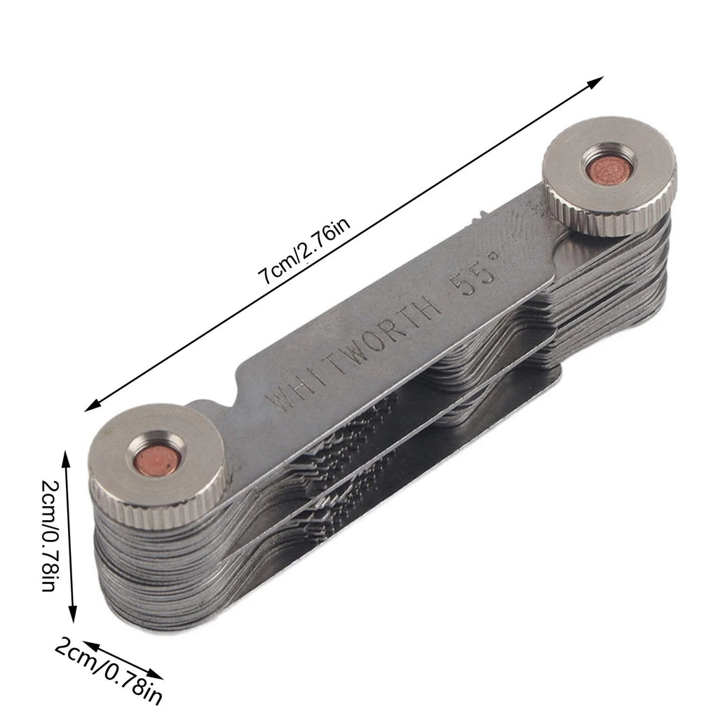 Thread Measuring Gage 51/ Stainless Steel Thread Plug Gage 60 and 55 Degree Screw Pitch Measuring Tool Thread Measuring