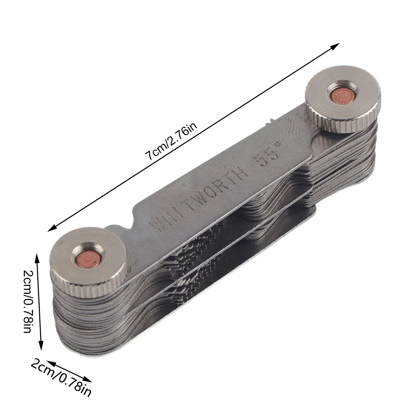 Thread Measuring Gage 51/ Stainless Steel Thread Plug Gage 60 and 55 Degree Screw Pitch Measuring Tool Thread Measuring