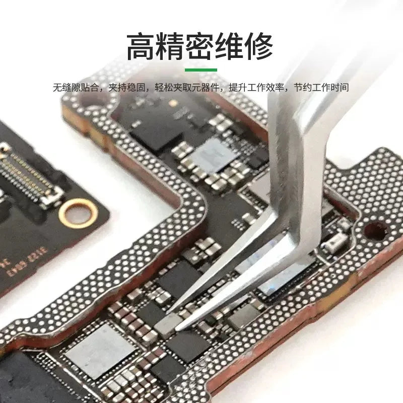 Precision Tweezers Curved Tips Chip Tin Placement Positioning for Mobile Phone Circuit Board Repair Tools
