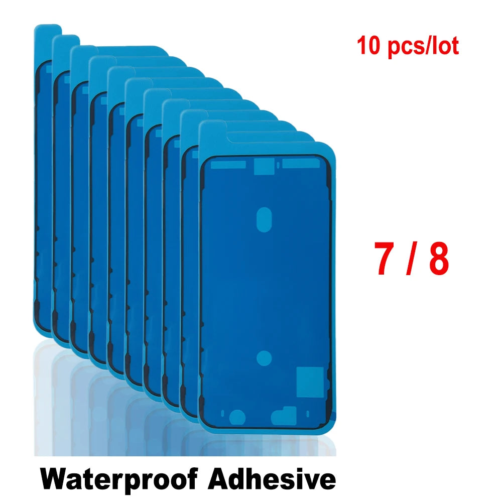 10Pcs LCD Display Front Side Waterproof Seal Stickers for iPhone 6/7/8/X/XS/XR/11/12/13/14/15 - Adhesive Protection Seals