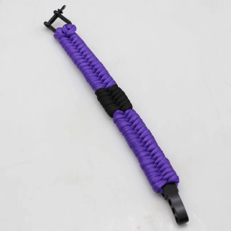 Woven Bracelet Outdoor Survival Seven-Core Parachute Cord Handmade Wrist Rope Wilderness Emergency Paracord with Alloy Buckle