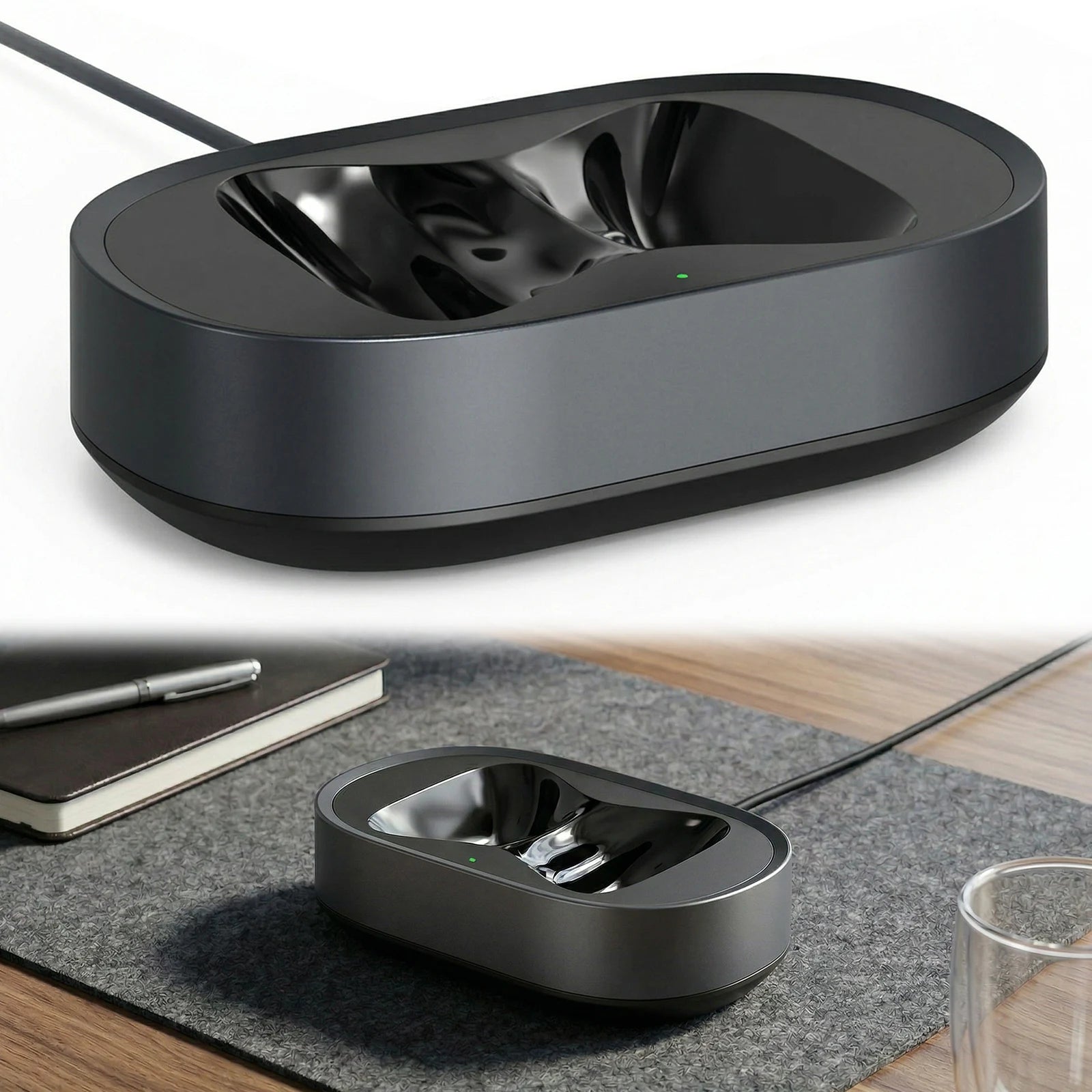 Headphone Charging Station Fit for AirPods Max Headphones Magnetic Headset Charger Dock USB-C with Dual Connectors Anti-Scratch