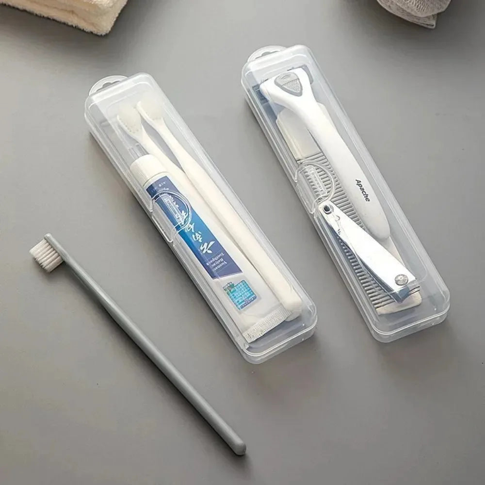1/2/3PCS Portable Toothbrush Case Storage Organization Toothbrush Holder Transparent Travel Plastic Toothpaste Storage Box