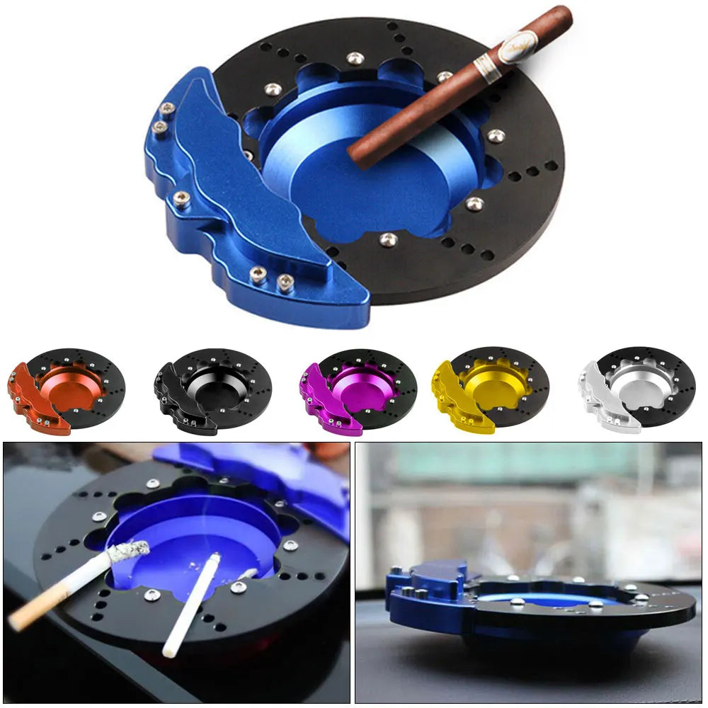 Universal Portable Car Ashtray Brake Disc Caliper Shape Rotating Racing Cigarette/ashtray