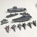 Children's aircraft carrier model, nuclear submarine launcher toy, 6pcs airplane toy fighter jet