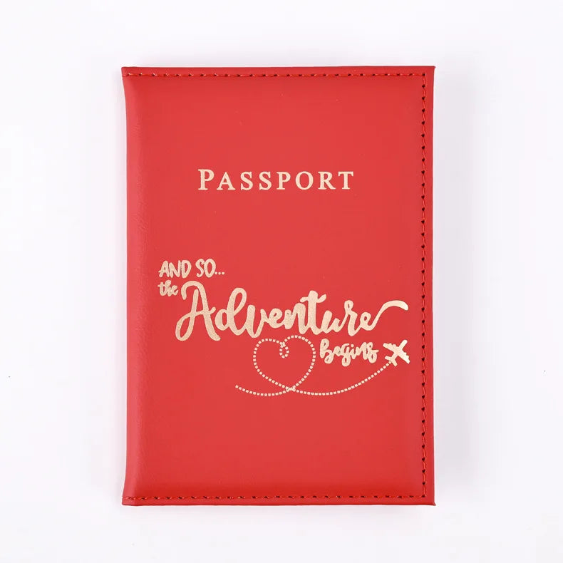 Women Men Letter Lover Passport Cover Men Women Travel Passport Case Leather Cute Passport Wallet Purse Girl Card Holder