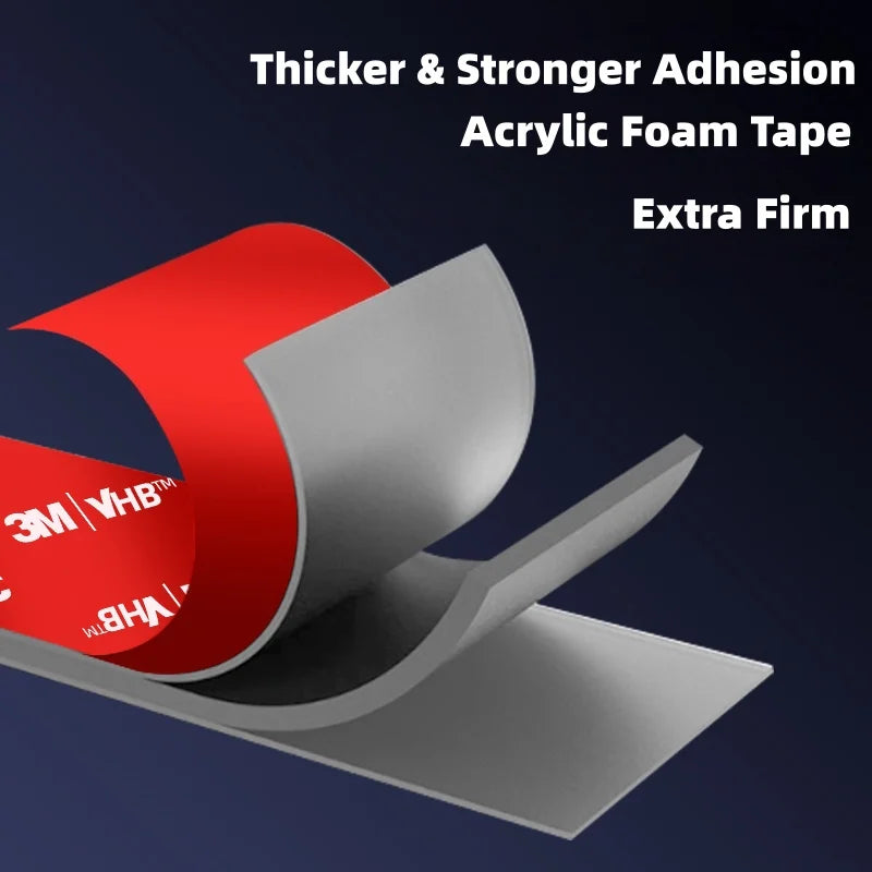 Original 3M VHB Double Sided Foam Tape Heavy Duty Adhesive Dash Cam Mount Mounting Tape Black for Automotive Car Home Use