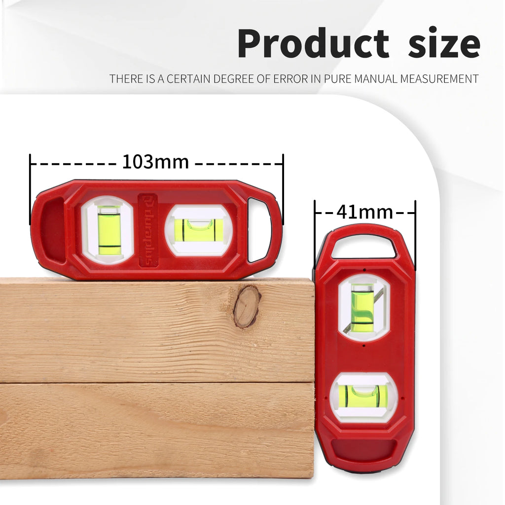 100mm Mini Pocket Level Magnetic Horizontal Vertical Spirit Leveler Tool Woodworking Portable Bubbles Ruler Length