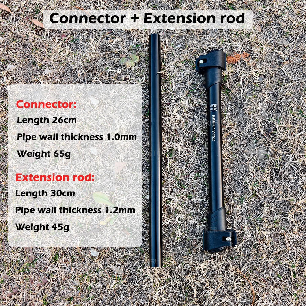 Trekking Pole Adapter Turn Into Tent Pole for Awning Shade Canopy Accessories Outdoor Hiking Ultralight Camping Equipment