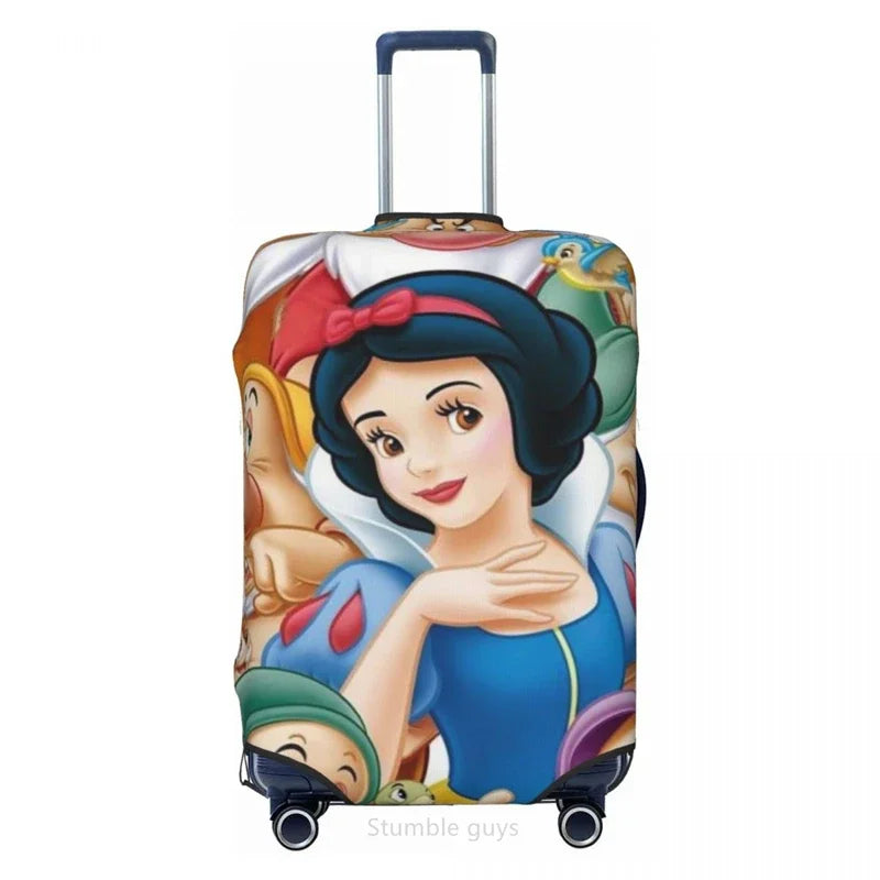 Anti-Scratch Elastic Luggage Cover Princess Design Fits 18-32 Inch Suitcases Dustproof Washable Durable Travel Protective Cover