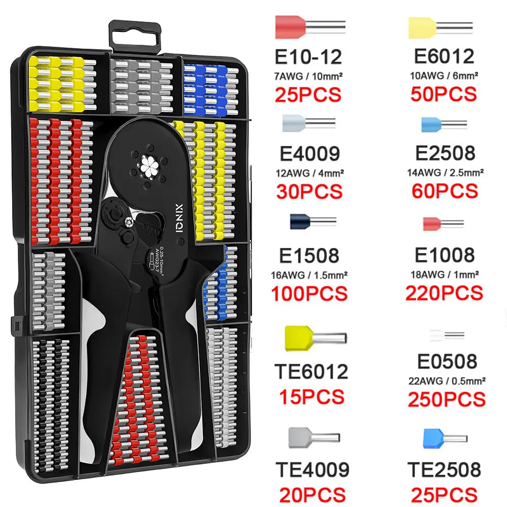 Ferrule Crimping Tool HSC8 10-6A Electrical Crimper Plier For Wire End Crimp Tube Terminals Electrical Circuit Repair