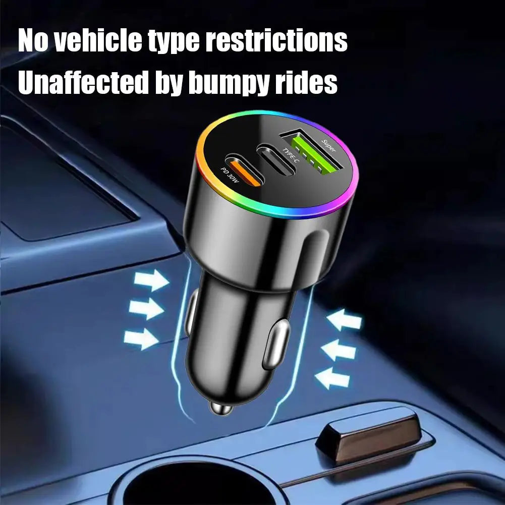 Car Charger Mini Type-C Dual USB Charger PD36W Fast Charging 12-24V Car Cigarette Lighter Cell Phone Charger Adapter