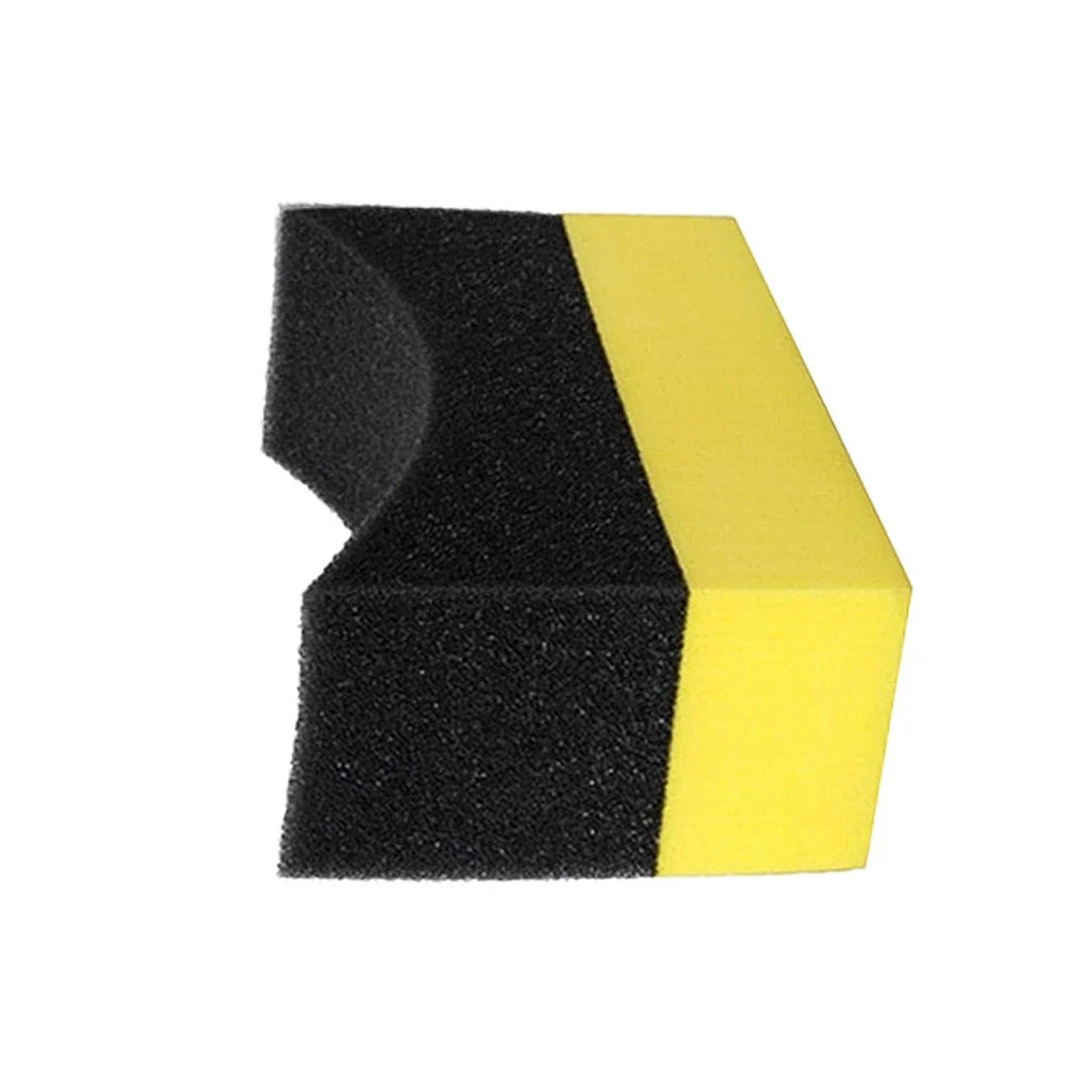 Car Cleaning Sponge Wipe Corner Edge 6Pcs Gloss Shine Tire Contour Pads Polishing Sponge Cleaning Sponge Tyre Cleaning Sponge
