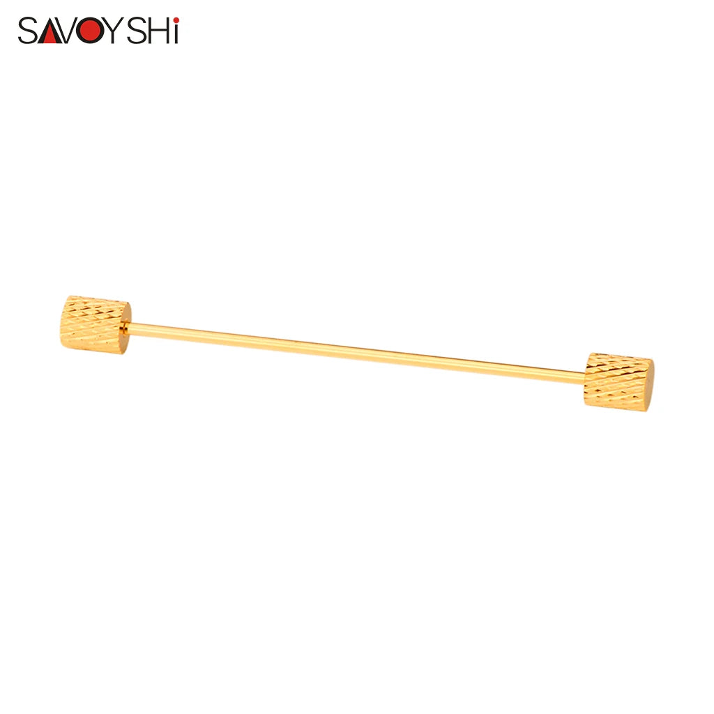 Metal Collar Bar Mens Shirt French Collar Pin Brooch Bar Clasp Clip Barbell Lapel Stick For Men Fashion Jewelry Accessories