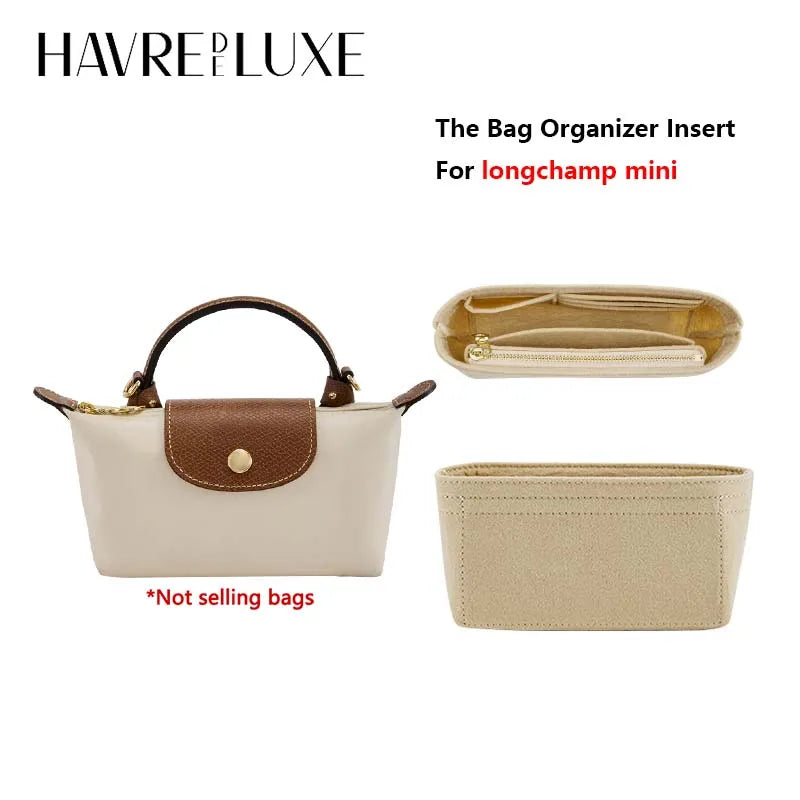 Bag organizer insert for Longchamp mini bag support purse insert handbag liner bags accessories