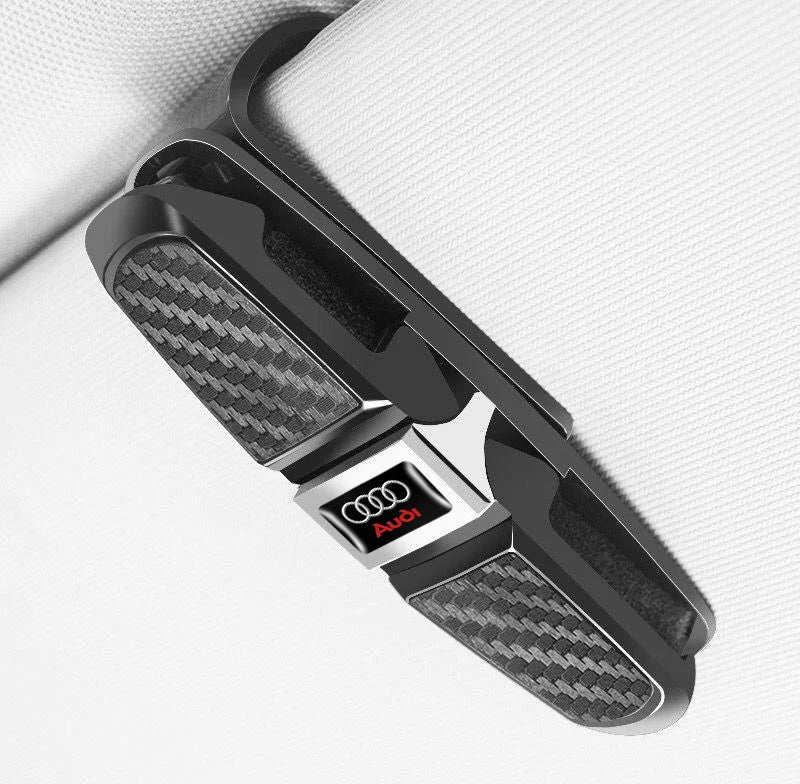 Car Sun Visor Clip 360 Rotation Sunglasses Ticket Card Clamp For Audi A4 A3 A6 TT S4 S5 S6 A1 A2 A5 A7 A8 Q1 Q2 Q3 Q4 Q5 Q6 Q7 Q