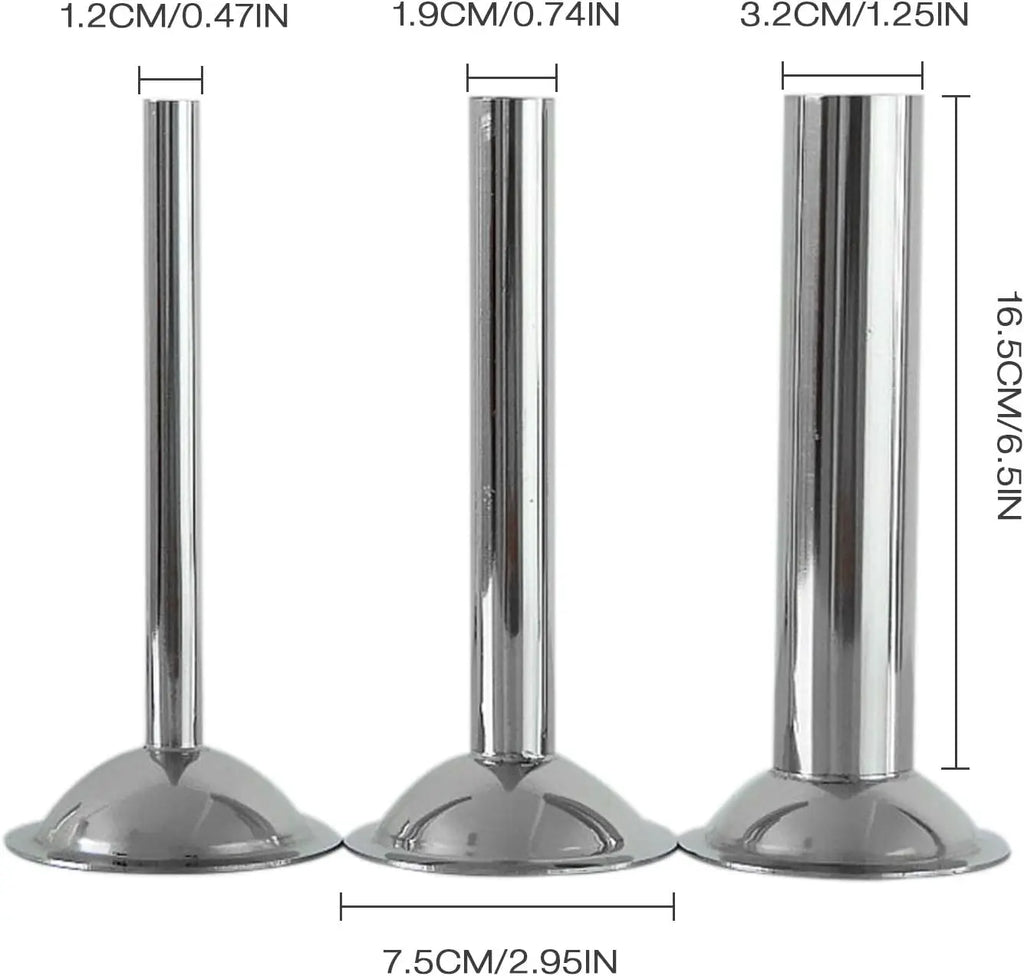 3-Piece Sausage Filling Kit for Meat Grinders 10 and 12, Stainless Steel Grinding Tube, Sausage Filling Nozzle Filling Tube