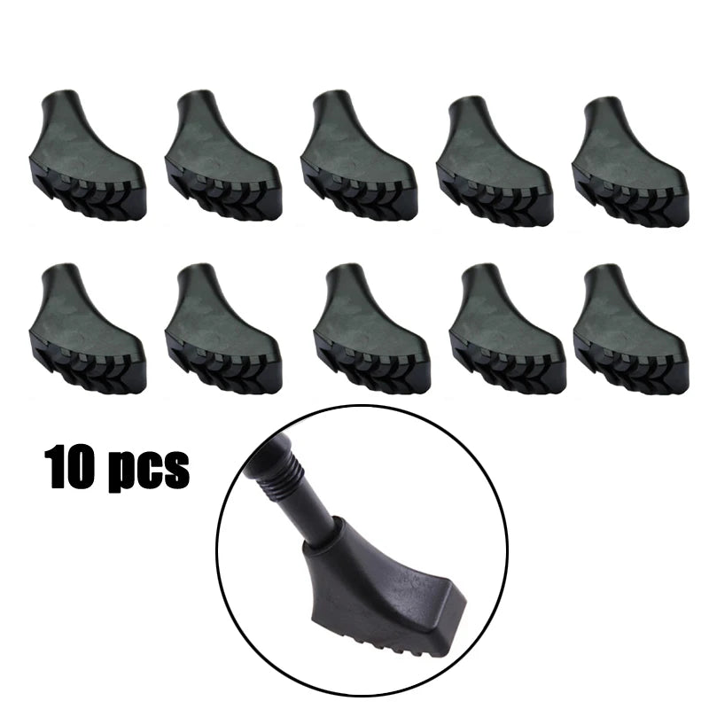 10 pieces Rubber Hiking Trekking Pole Head Cover Replacement Tips Anti-skid Stick Tip Protector Climbing Alpenstock pole