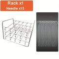 Rectangle Baking Tray Skewer Air Fryer Stainless Steel Grill Rack Detachable String Grill Barbecue Skewer  Airfryer Cooking Rack