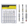 6pcs/set Nail Dill Bits Diamond Milling Cutter for Manicure 3/32" Burr Electric Cuticle Clean Nail File Cuticle Remover Tool