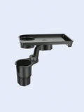 2-in-1 Car Cup Holder Tray – 360° Rotatable Tabletop, with Stable Base & Phone Slot, Durable Interior Accessory