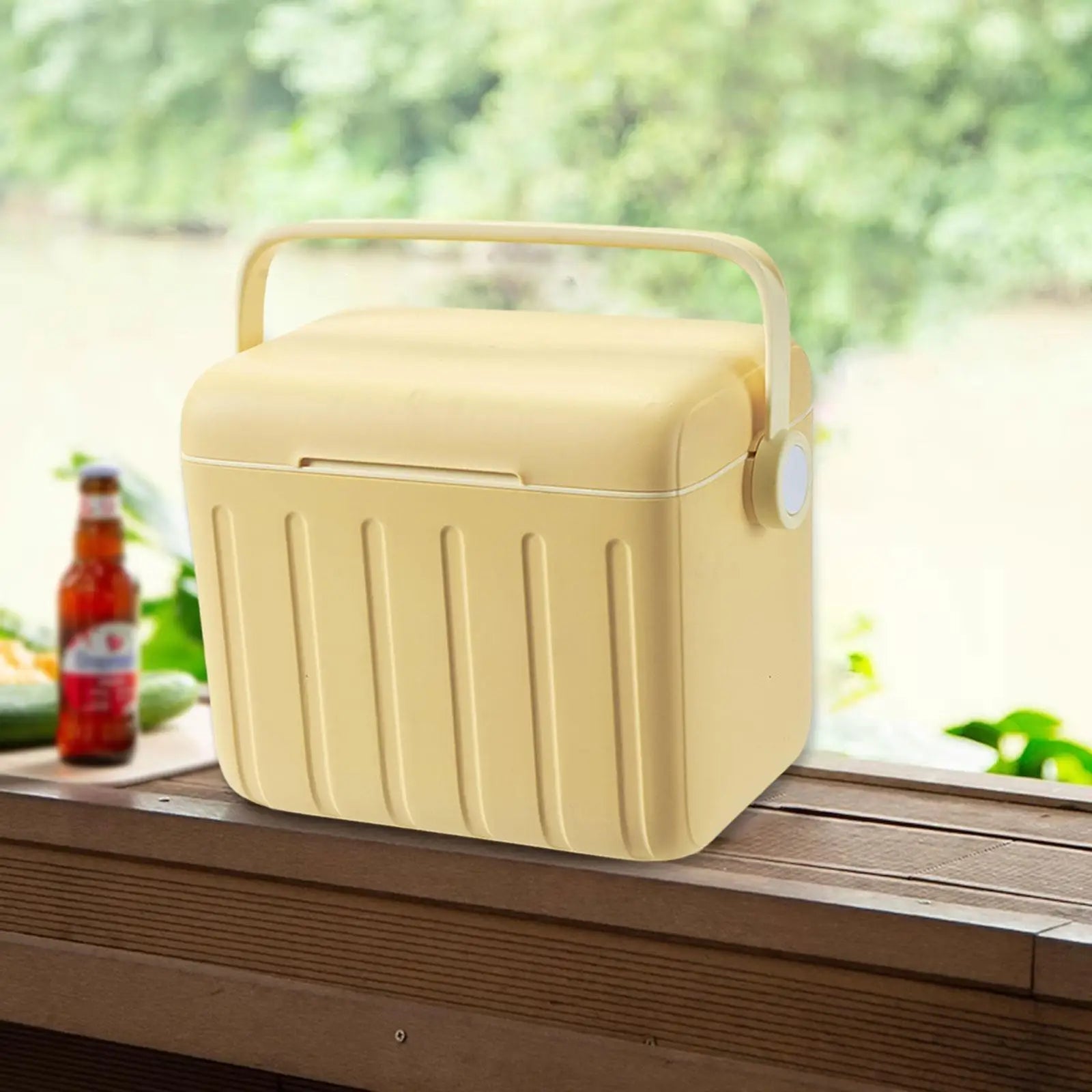 Insulated Cooler Box Carrier Airtight Cold/Heat Preservation Cooler Container Ice Chest Box for Beach Sports Stall Outdoor BBQ