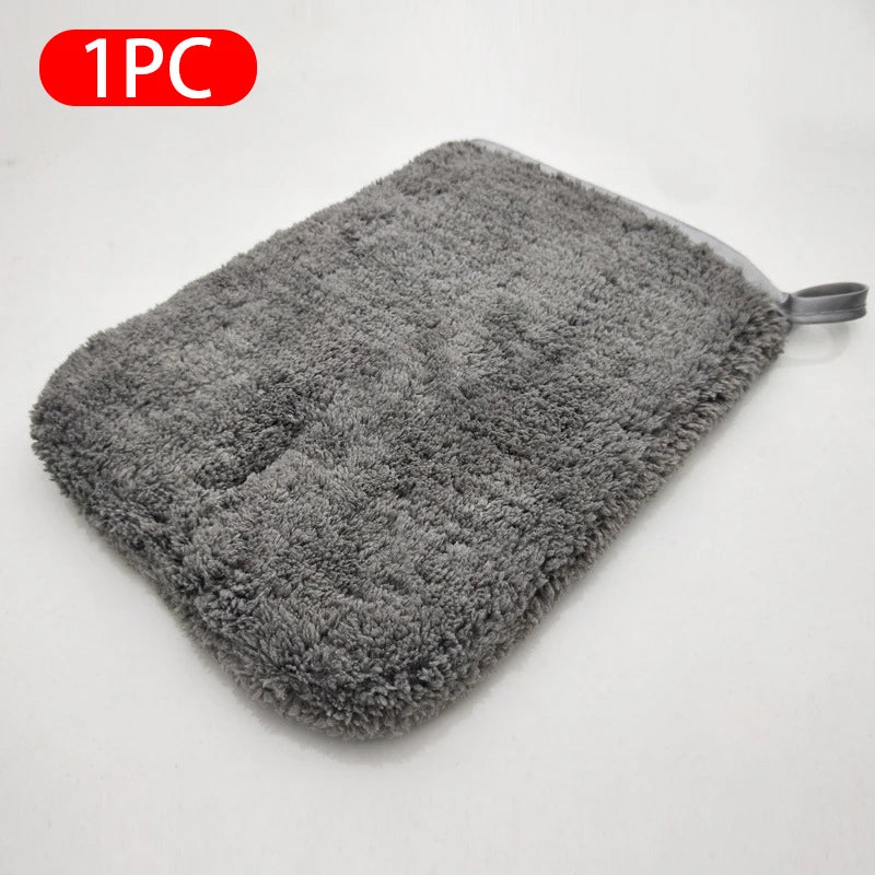 SEAMETAL Car Wash Microfiber Gloves Double Sided Ultra Absorbent Wash Towel Car Sponge Scratch Free Mitt for Car Accessories