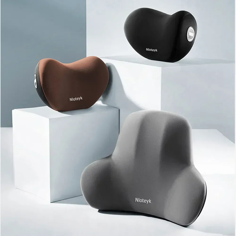 The New Memory Foam Car Neck Pillow Protects the Lumbar Back, Supports the Breathable Headrest, Relieves Pressure