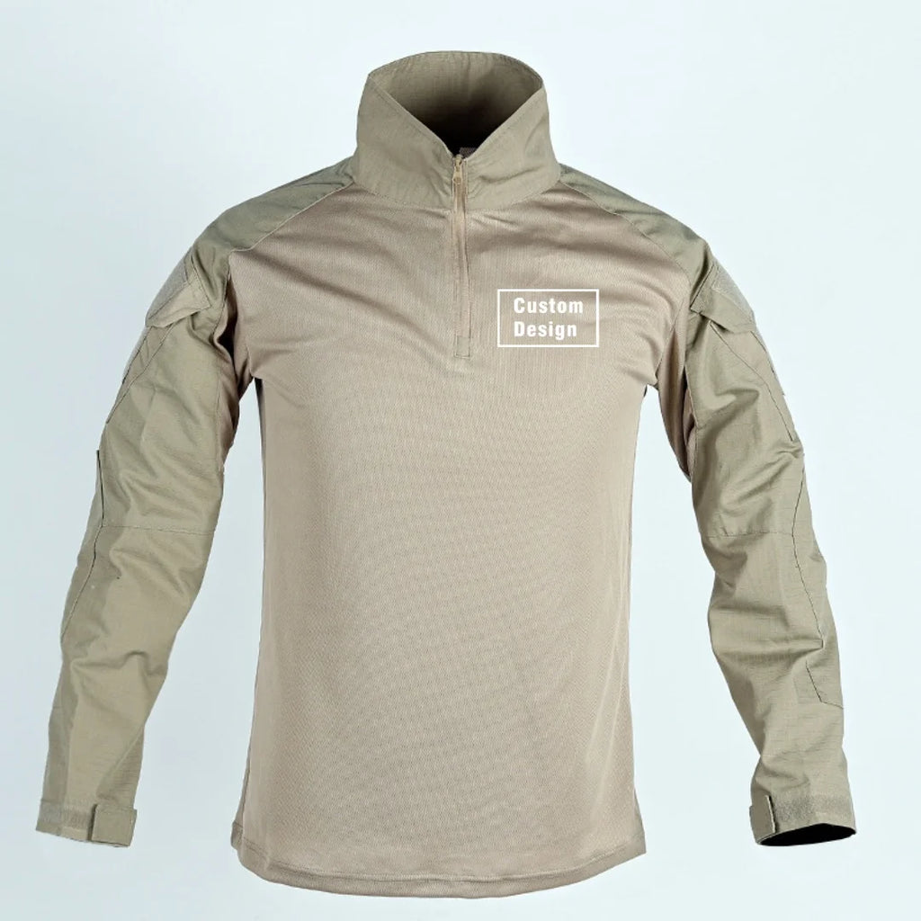 Custom Design Outdoor Military Long Sleeve Combat T-Shirt Tactical BreathableTraining Hunting Clothes Hiking G3 Work Wear Men