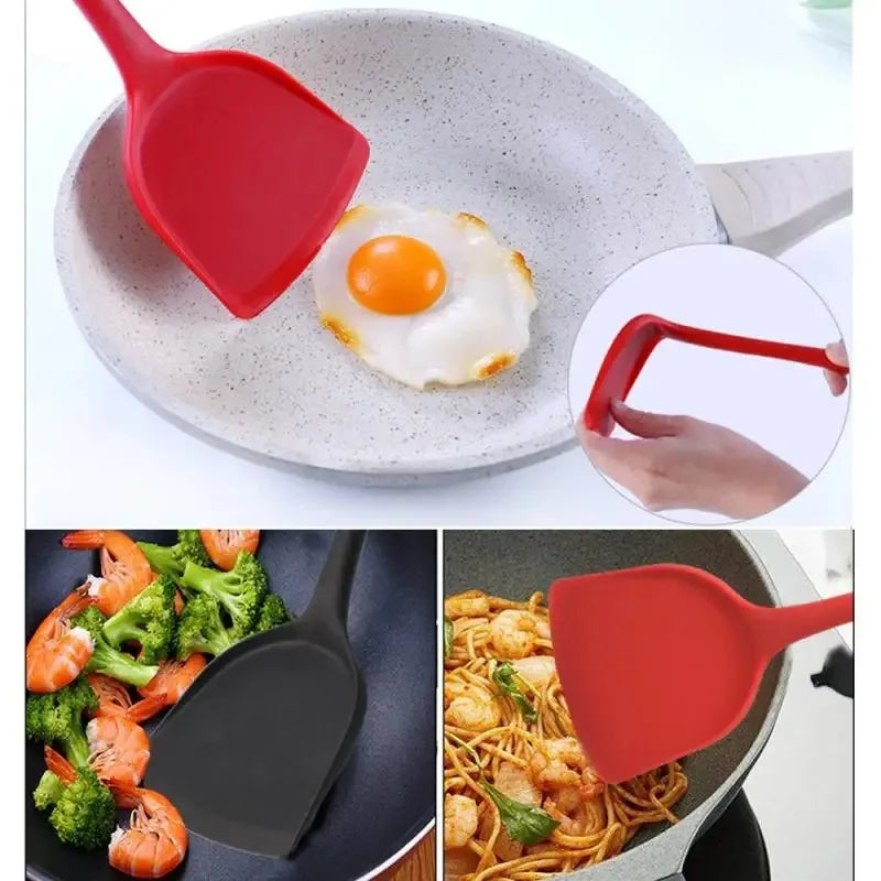 Thickened Silicone Spatula Kitchenware High-temperature Resistant Non-stick Pan Cooking Spatula Cooking Silicone Chinese Spatula