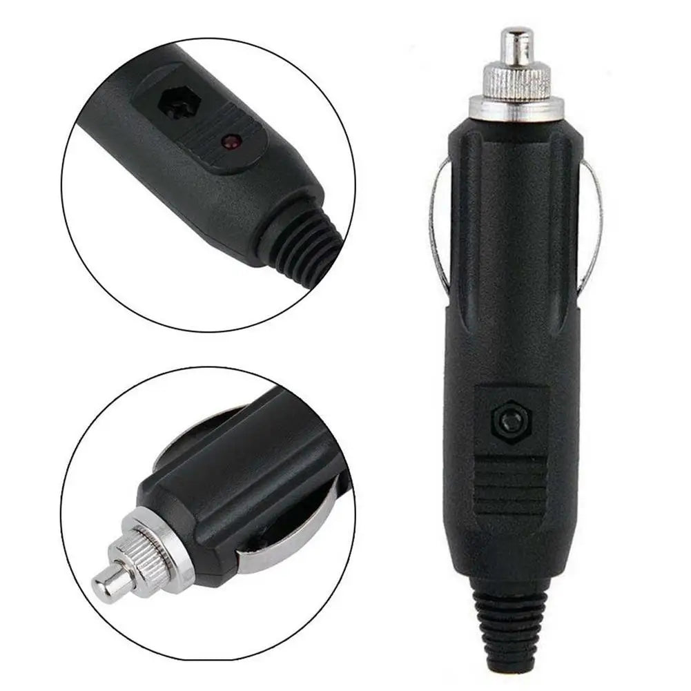 12V To 24V Car Cigarette Lighter Plug Male Head With Indicator Light Vehicle Electrical Cigarette Lighter Plug Charger Adapter
