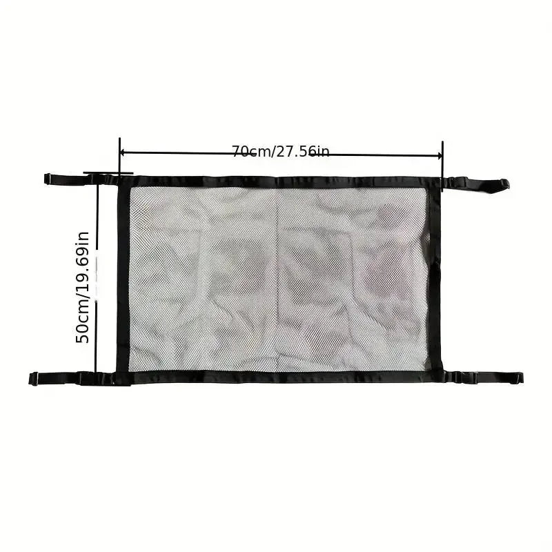 SUV Car Ceiling Storage Net Pocket Car Roof Bag Interior Cargo Net Breathable Mesh Bag Auto Stowing Tidying Interior Accessories