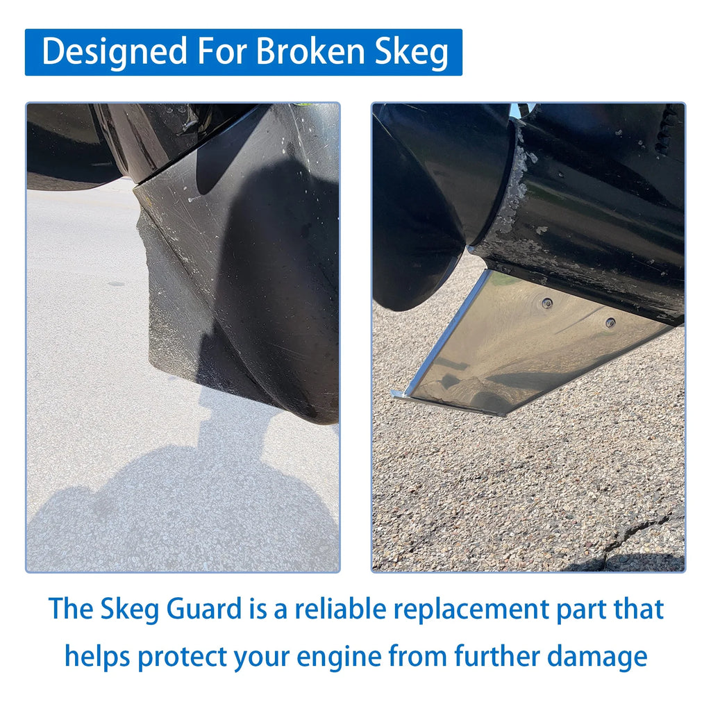 Marine Skeg Protector Guard 27051 for Mercury Mariner Mercruiser Bravo 1 3 1990-Present Stainless Steel Wear Tab