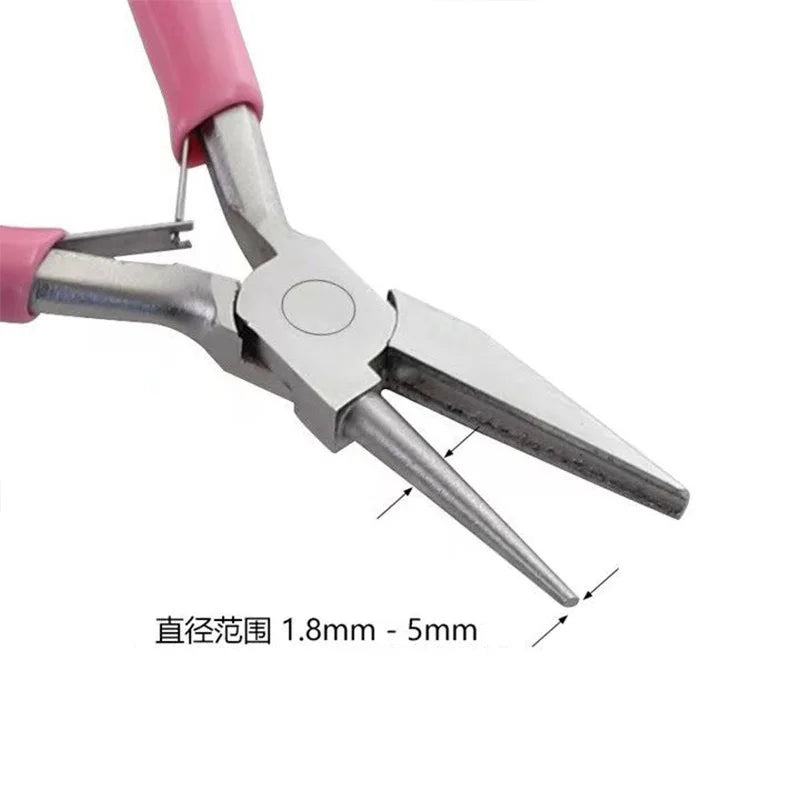 4.5-inch deep black and deep powder rolling needle pliers DIY manual half groove pliers 9-pin jewelry winding tool