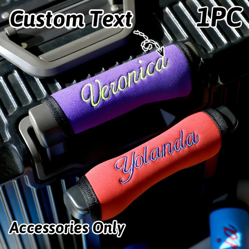 Embroidered name Luggage Handle Wrap For Suitcase Custom Luggage Cover Personalized Velcro Handle Wrap Personalized Holiday Gift