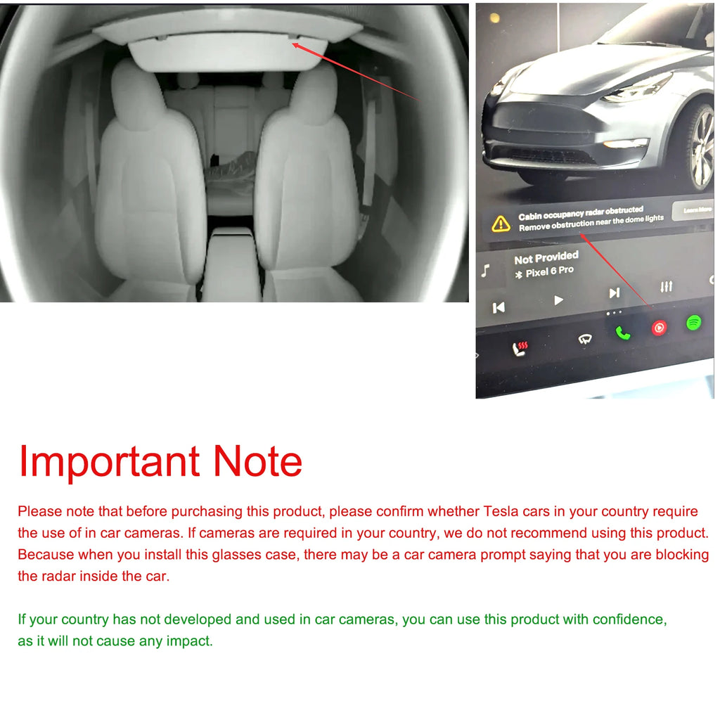 Car Glasses Holder Case Sunglasses Storage Box for Tesla Model 3 Model Y Auto Interior Accessories 2017-2025 Glasses Case