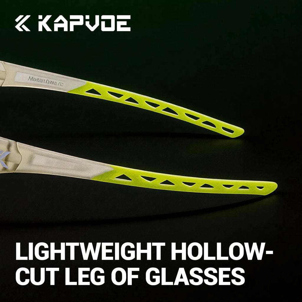 Kapvoe New Fashion Cycling Sunglasses Men Photochromic Glasses Mountain Running Hiking Eyewear Sports UV400 Climbing Goggles