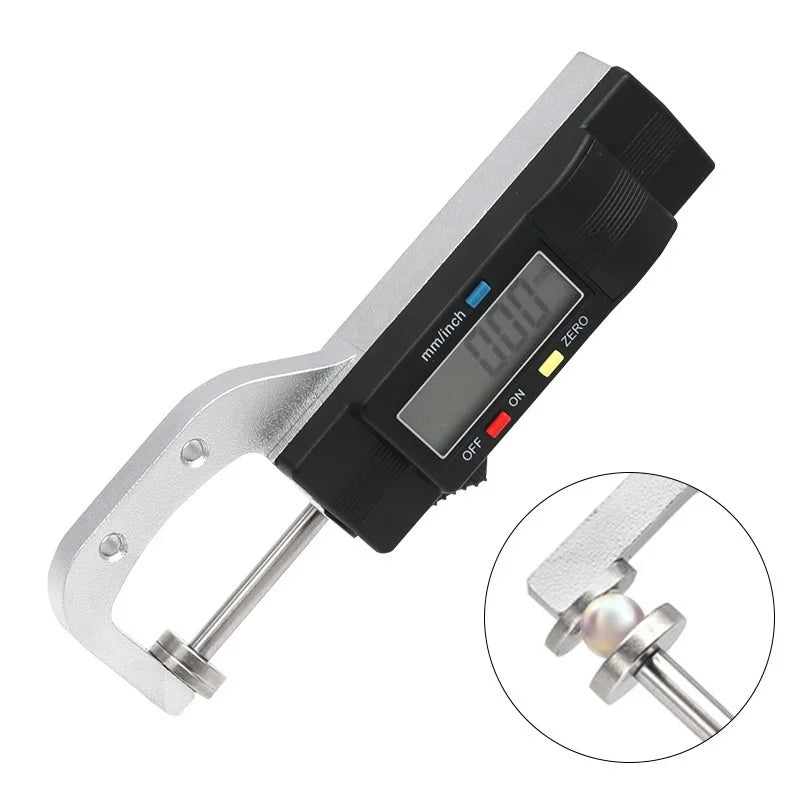 Portable Digital Pearl Diameter Gauge Horizontal Electronic Thickness Meter 25mm 0.01mm Round Bead Jewelry Measuring Caliper